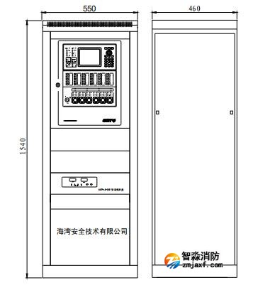 海湾JB-QB-GST200火灾报警控制器尺寸大小示意图