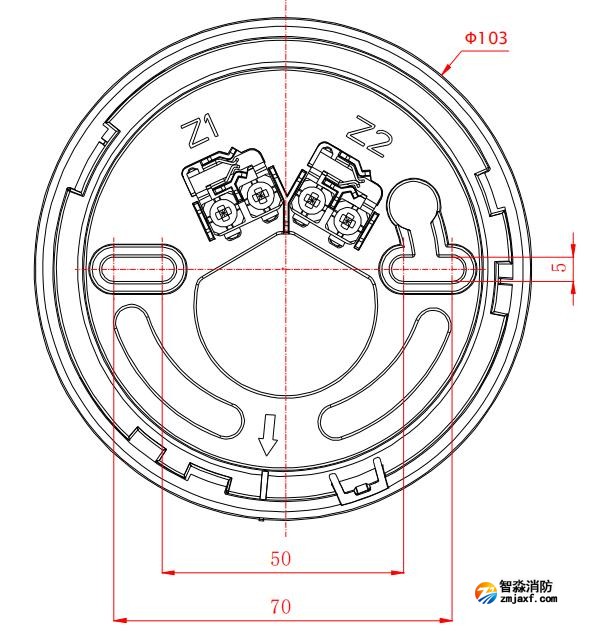 DZ-07探测器底座外形尺寸